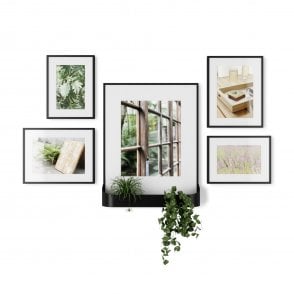 Umbra Exhibit Multi Picture Frame Photo Display, Black